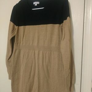 Black and khaki Sweater Dress